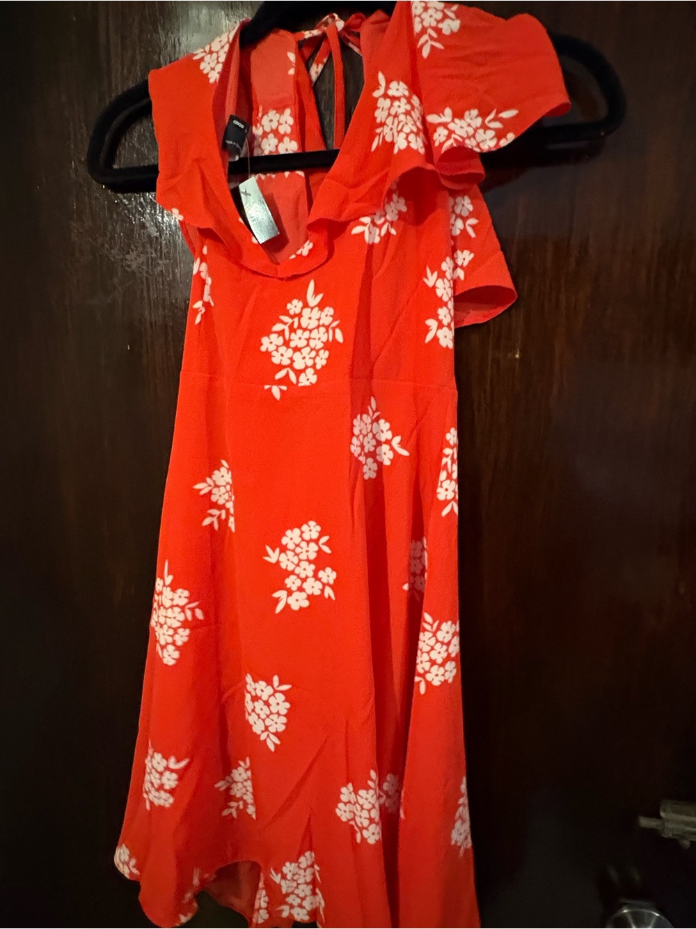 Bundle 3 for $25. NWT ASOS Red Floral Tie-Back Dress. Size 4.